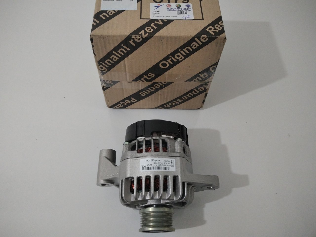 Alternatör I Doblo 16Mjtd Alfa Romeo 159 19Mjtd 120 Amper