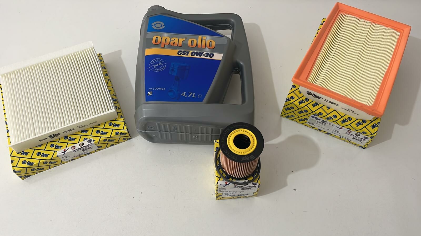 Yağ Bakım Seti | Egea 16 Benzinli Opar Olio Gs1 0w-30 4.7 Litre 16 Benzinli Euro6