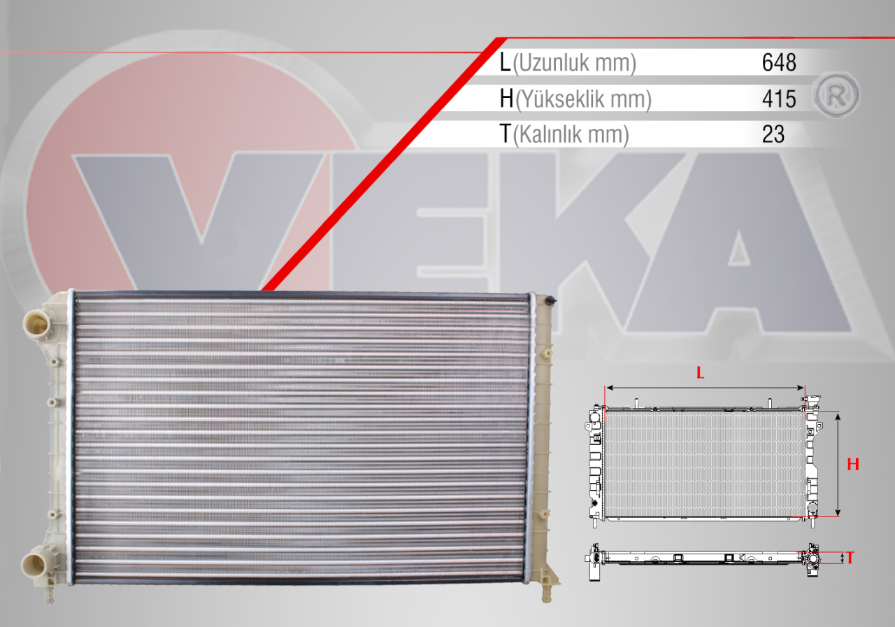 Su Radyatörü Doblo 1.4-1.9 Klimalı