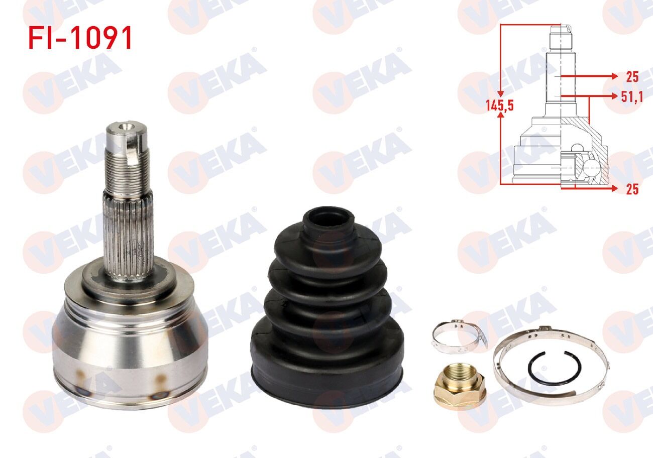 Dış Aks Kafası Linea 1.3 1.6 Jtd 1.4 Tjet Doblo 1.3 2009 ve Sonrası