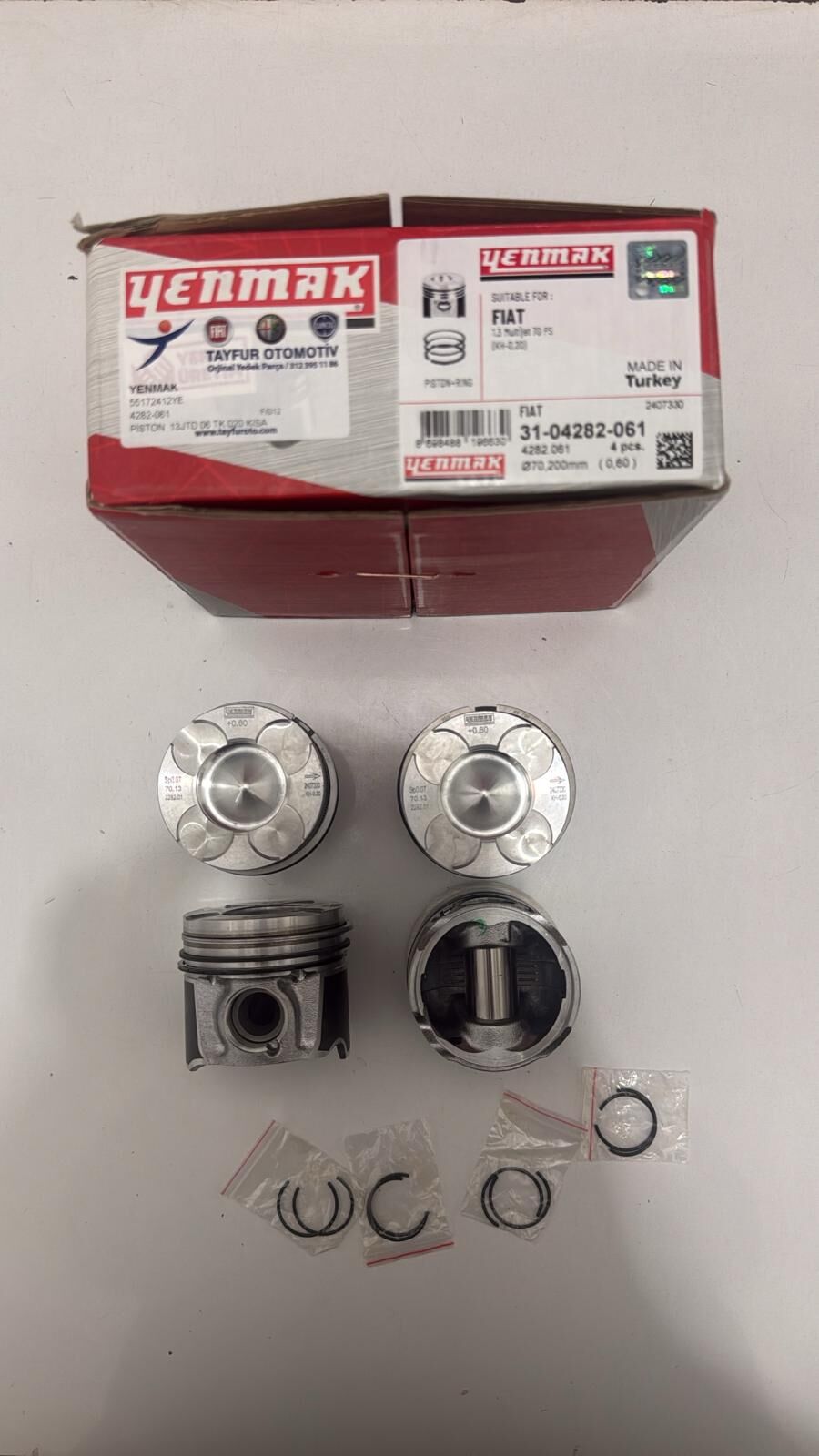 Piston Sekman Doblo Albea Palio Fiorino Punto İdea  1.3 Jtd 0.40 Takım 0.20 Kısa