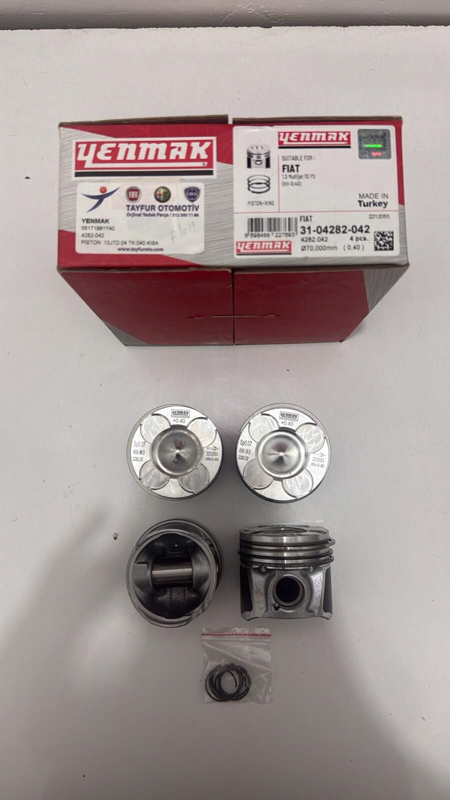Piston Sekman Doblo Albea Palio Fiorino Punto İdea  1.3 Jtd 0.40 Takım 0.40 Kısa