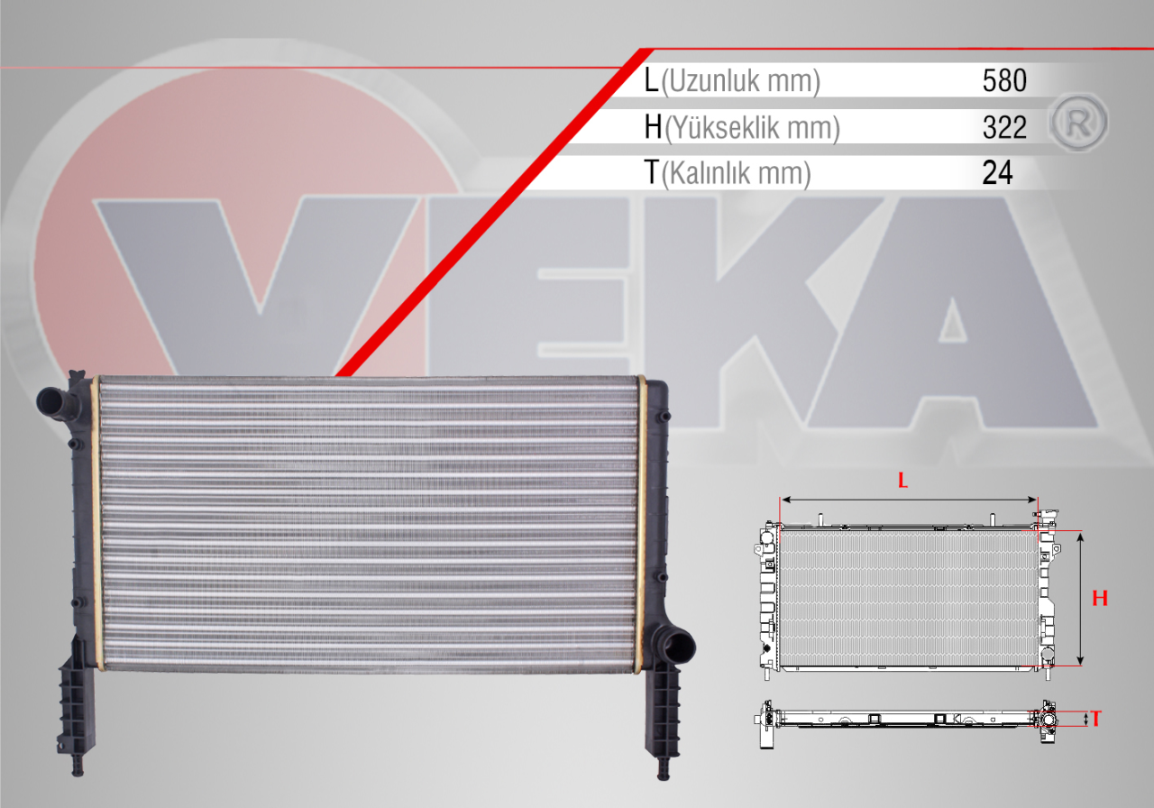 Su Radyatörü Doblo 1.2 8v