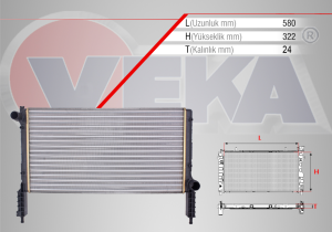 Su Radyatörü Doblo 1.2 8v