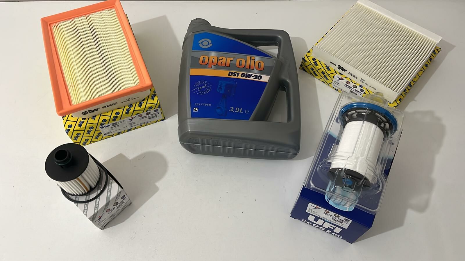 Yağ Bakım Seti | Egea 13 Euro 6 Adbluesuz Opar Set 0 W 30 3,9Lt Motor Yağı
