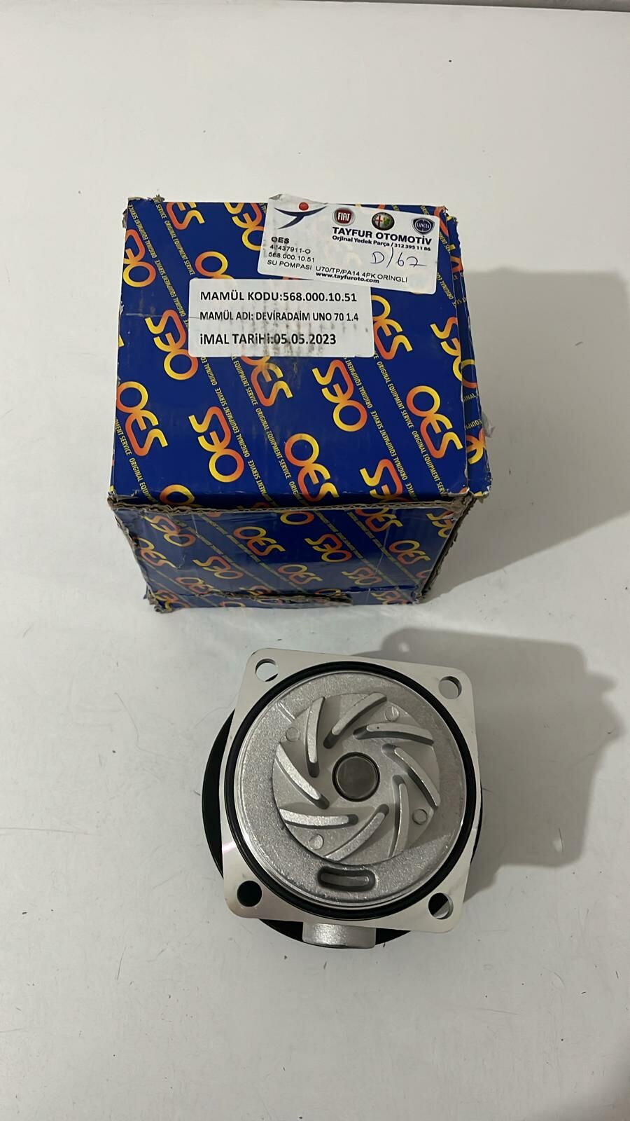 Devirdaim Su Pompası | Uno Tipo 1.4 Enjeksiyonlu Oringli (Kütüklü)