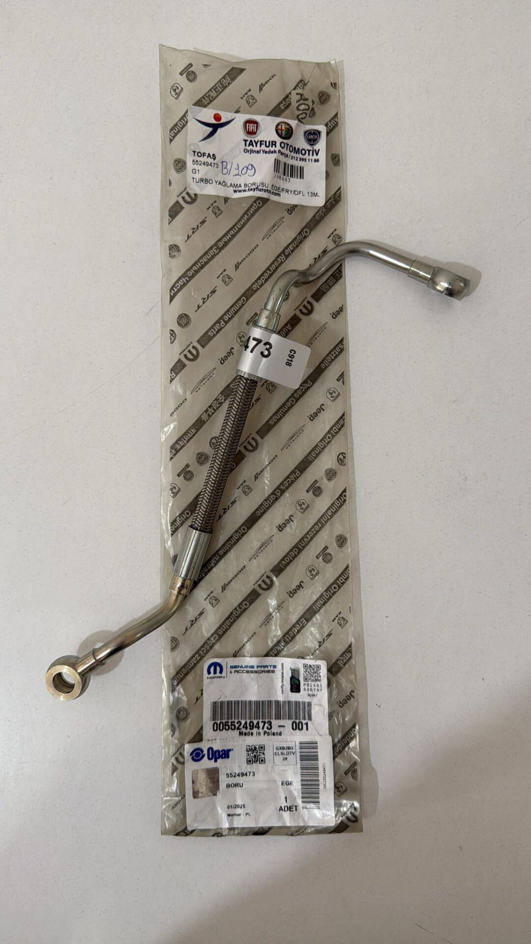 Turbo Yağlama Borusu | Egea Fiorino Doblo 13 Mjtd Euro 6