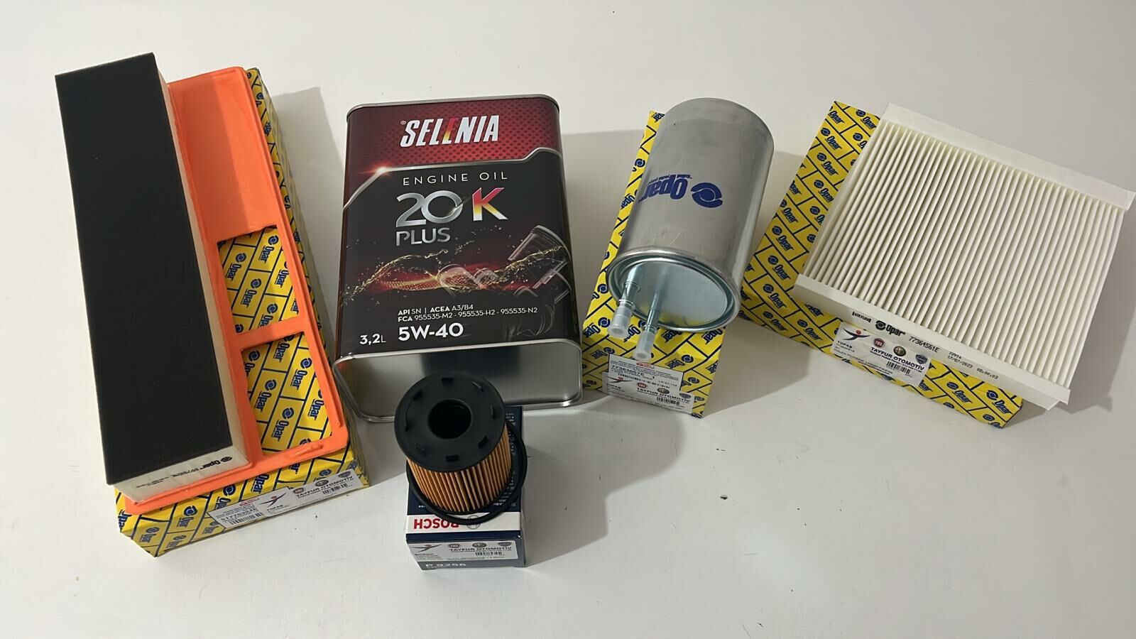 Yağ Bakım Seti | Linea Doblo Fiorino 13 Euro 4 Tırnaklı Selenia 5W-40 3.2 Lt