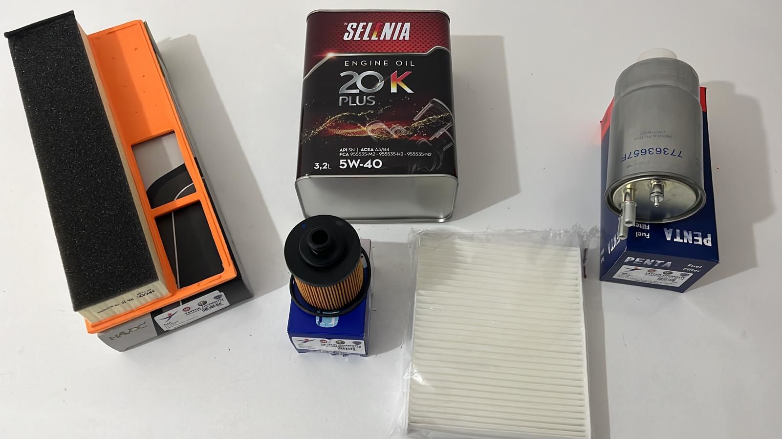 Yağ Bakım Seti | Linea Doblo Fiorino 13 Euro 4 Borulu Selenia 5W-40 3.2 Lt