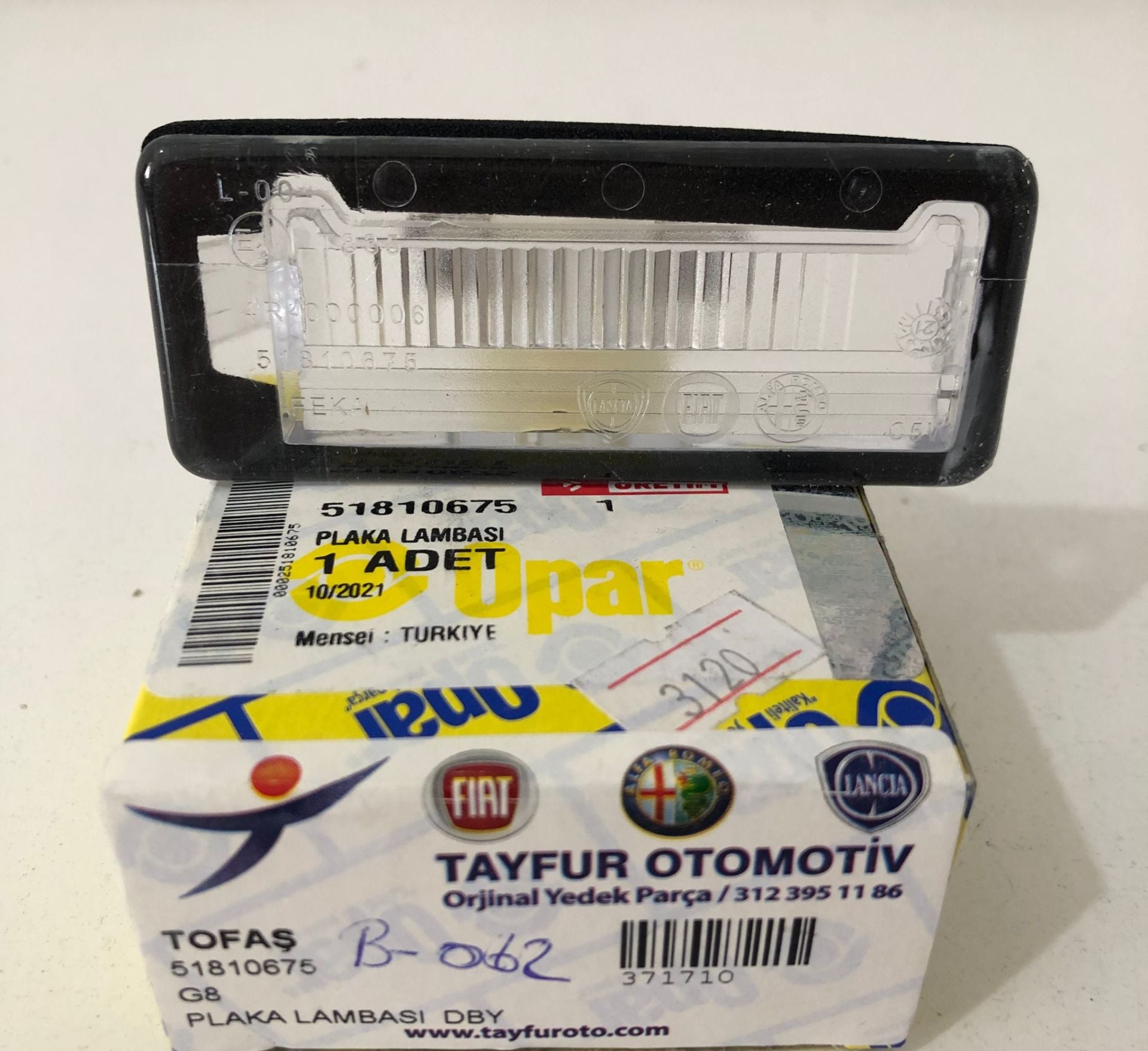 Plaka Lambası|  Doblo 2012-2015 Çift Kapı Uyumlu