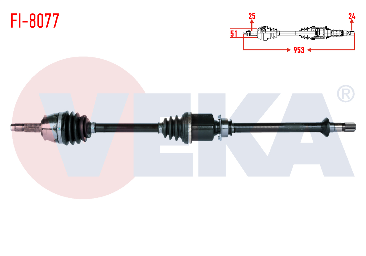 Ön Aks Sağ Uzun Komple Fiat Egea 1.3 Mjtd